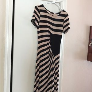 Black and Tan maxi dress